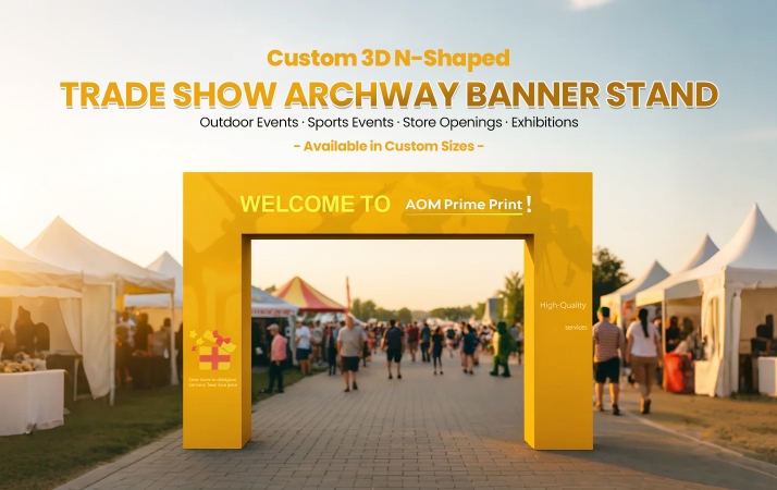Custom 3D N-Shaped Archway Banner Stand