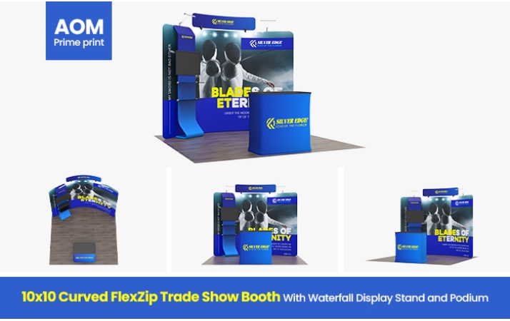 10ft Curved FlexZip Media Booth 10.2