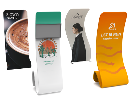 Image Snake-Shaped Banner Stands