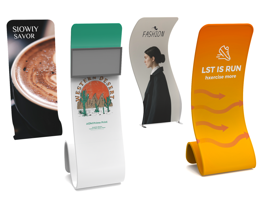 Image Snake-Shaped Banner Stands