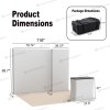 10x10 Backlit Tension Fabric Trade Show Booth with Wide and Narrow Backlit Walls with Case Podium
