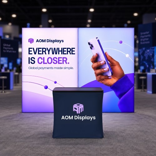 10x10 Modular Backlit Trade Show Booth with Fabric Lightbox Walls
