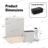 8x8 Backlit Tension Fabric Trade Show Booth with Rounded-Corner Wall and Tablet Stand