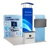 10x10 Backlit Trade Show Booth with Illuminated Tower and TV Mount