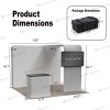 10x10 Backlit Trade Show Booth with L-Shaped TV Mount and Podium Counter