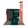 10x10 Backlit Trade Show Booth with Backlit Tower, TV Mount and Podium Counter