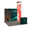10x10 Backlit Trade Show Booth with Backlit Tower, TV Mount and Podium Counter