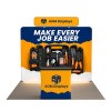 10x10 Backlit Tension Fabric Trade Show Booth with Backlit Wall and Illuminated Header