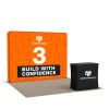 10x10 Backlit Tension Fabric Trade Show Booth with Podium Counter