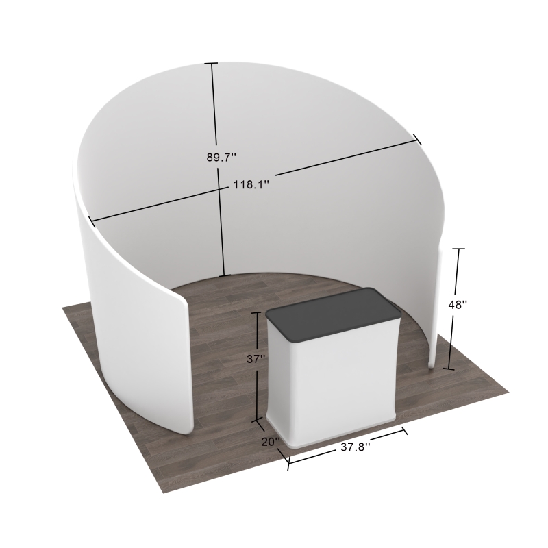 10x10 Semi Circle Trade Show Booth 10.2