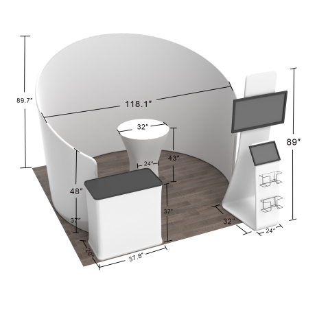 10x10 Semi Circle Trade Show Booth 10.4