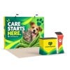 10x10 FlexPop™ Trade Show Booth with Straight Wall, Tablet Stand and Case Podium