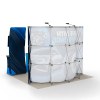 10x10 FlexPop™ Trade Show Booth with Curved Wall and Monitor Display Table