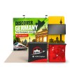 10x10 Straight FlexPop™ Trade Show Booth with Monitor Table Counter