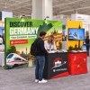 10x10 Straight FlexPop™ Trade Show Booth with Monitor Table Counter