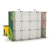 10x10 FlexPop™ Trade Show Booth with Three-Sided Walls and Case Podium