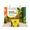 10x10 FlexPop™ Trade Show Booth with Three-Sided Walls and Case Podium