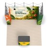 10x10 FlexPop™ Trade Show Booth with Three-Sided Walls and Case Podium