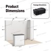 10x10 FlexPop™ Trade Show Booth with L-Shaped Walls and Case Podium