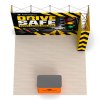 10x10 FlexPop™ Trade Show Booth with L-Shaped Walls and Case Podium