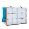 10x10 FlexPop™ Trade Show Booth with Straight Wall and S-Shaped Monitor Stand