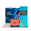 10x10 FlexPop™ Trade Show Booth with Straight Wall and S-Shaped Monitor Stand