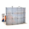 10x10 FlexPop™ Trade Show Booth with Curved Wall, Tablet Stand and Case Podium