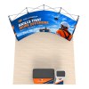 10x10 FlexPop™ Trade Show Booth with Curved Wall, Tablet Stand and Case Podium