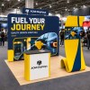 10x10 Straight FlexZip™ Trade Show Booth with S-Shaped TV-Mount Stand