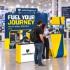 10x10 Straight FlexZip™ Trade Show Booth with S-Shaped TV-Mount Stand