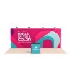 10x20 Straight FlexZip™ Trade Show Booth with Full Backwall and Podium Counter