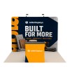 10x10 Curved FlexZip™ Trade Show Booth with Podium Counter