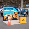 10x10 Straight FlexZip™ Trade Show Booth with iPad Literature Stand and Podium Counter