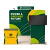 10x10 Straight FlexZip™ Trade Show Booth with L-Shaped Display, TV Mount and Header