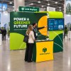 10x10 Straight FlexZip™ Trade Show Booth with L-Shaped Display, TV Mount and Header