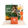 10x10 Modular FlexZip™ Media Trade Show Booth with TV Mount and Slanted-Top Panel