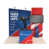 10x10 Modular FlexZip™ Trade Show Booth with TV Mount and Wave Panels