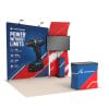 10x10 Modular FlexZip™ Trade Show Booth with TV Mount and Wave Panels