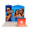 10x10 Modular FlexZip™ Media Trade Show Booth with TV Mount and Arch-Top Panel
