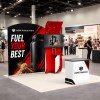 10x10 Modular FlexZip™ Trade Show Booth with Arch-Top and Wave Panels