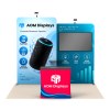 10x10 Modular FlexZip™ Media Trade Show Booth with TV Mount and Dual Display Panels