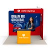 10x10 FlexZip™ Media Trade Show Booth with TV Mount and Header