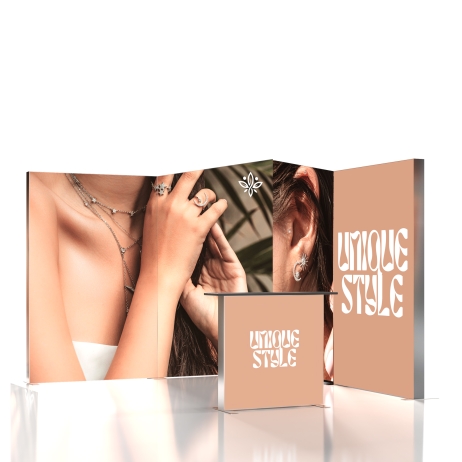 10ft ProFrame SEG Backlit Booth 10.5