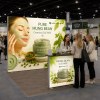 10x10 ProFrame™ SEG Lightbox Trade Show Booth with Backwall and Lightbox Counter