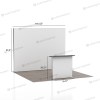 10x10 ProFrame™ SEG Lightbox Trade Show Booth with Backwall and Lightbox Counter