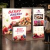 10x10 ProFrame™ SEG Lightbox Trade Show Booth with TV Mount and Display Shelf