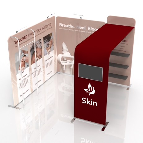 10x10 Modular FlexZip Media Booth 10.1