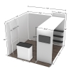 10x10 Modular FlexZip Media Booth 10.1