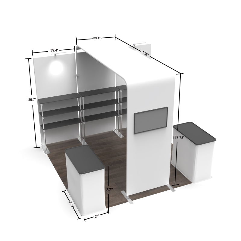 10x10 Modular FlexZip Media Booth 10.4
