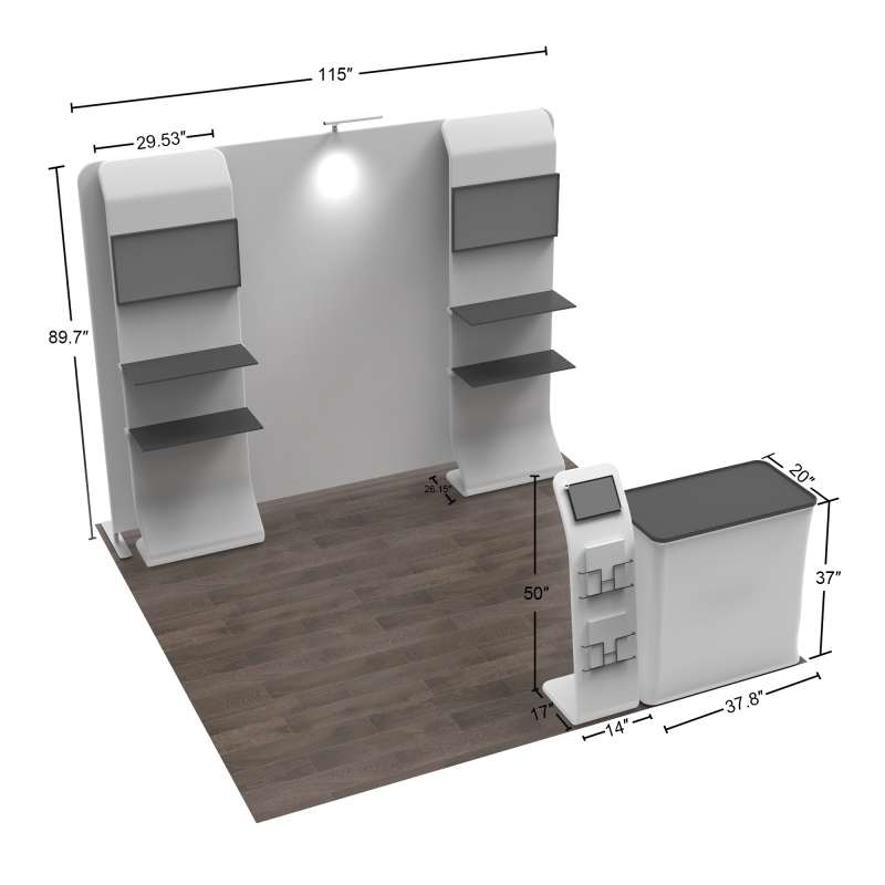 10x10 Modular FlexZip Media Booth 10.5